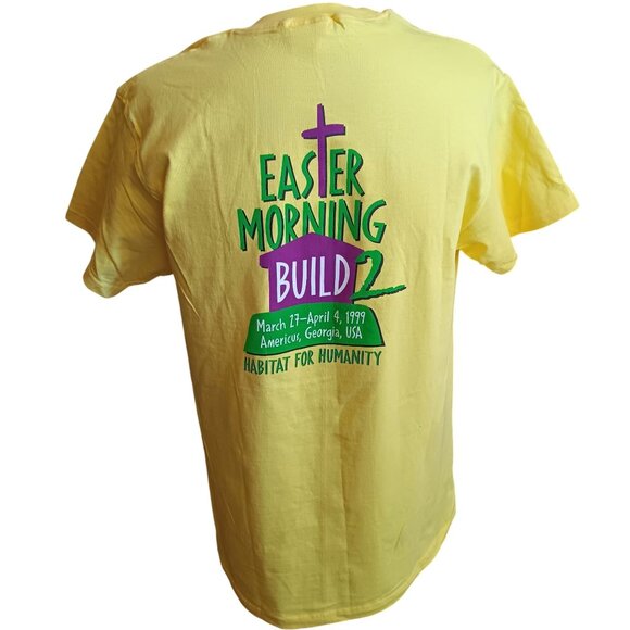 Large Vintage 1999 Hanes Beefy-T Easter Morning Build 2 Habitat For Humanity - Picture 1 of 6